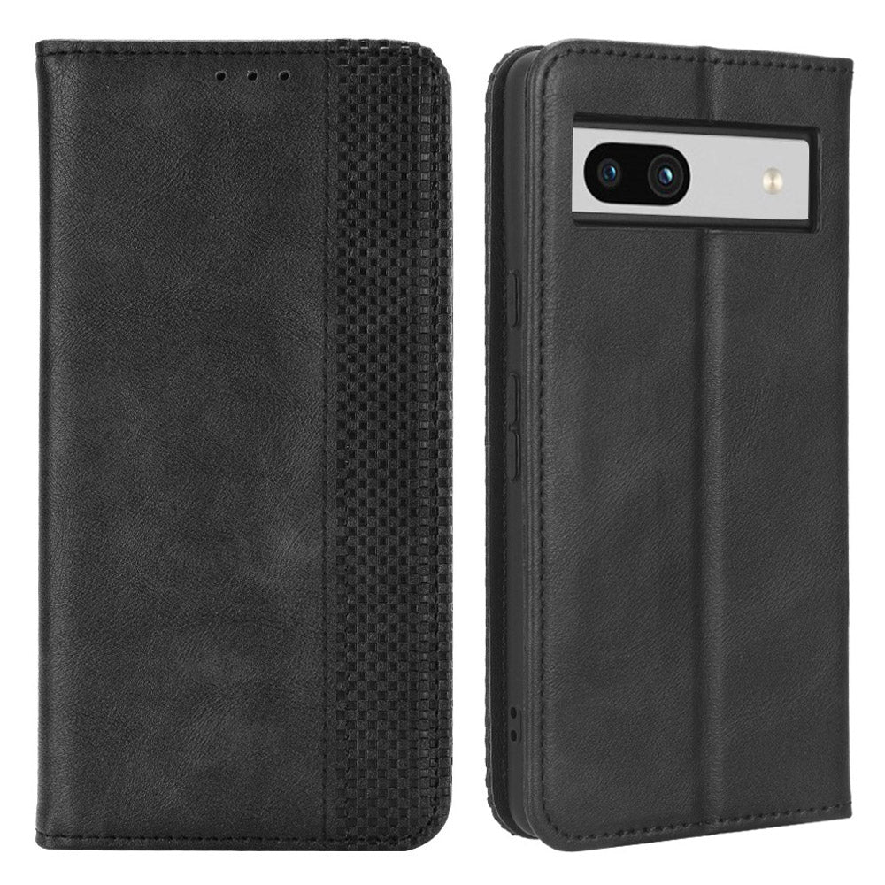 For Google Pixel 7a Supporting Stand Wallet Retro Texture Phone Case Drop-proof PU Leather Cellphone Cover For Google Pixel 7a Supporting Stand Wallet Retro Texture Phone Case Drop-proof PU Leather Cellphone Cover